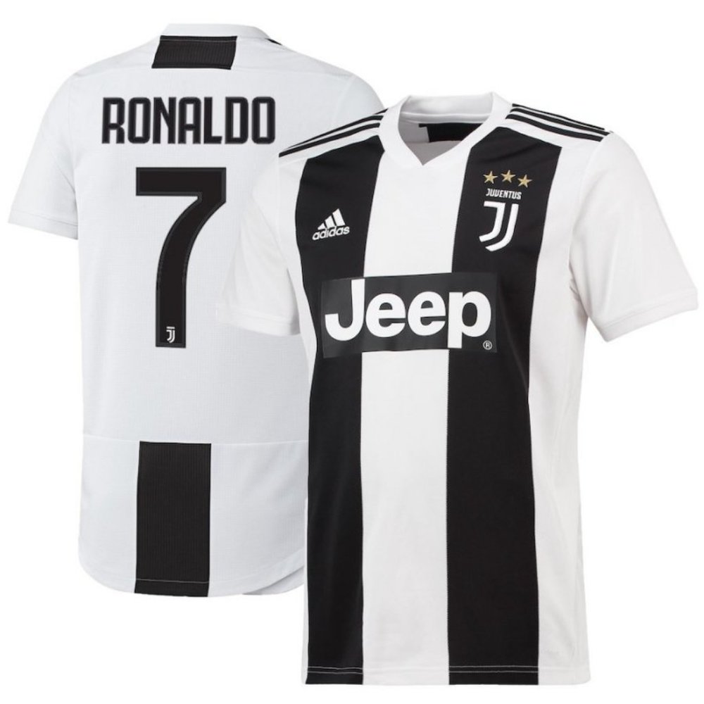 Adidas Cristiano Ronaldo Juventus White 2019  Home Jersey